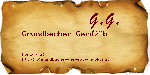 Grundbecher Geréb névjegykártya